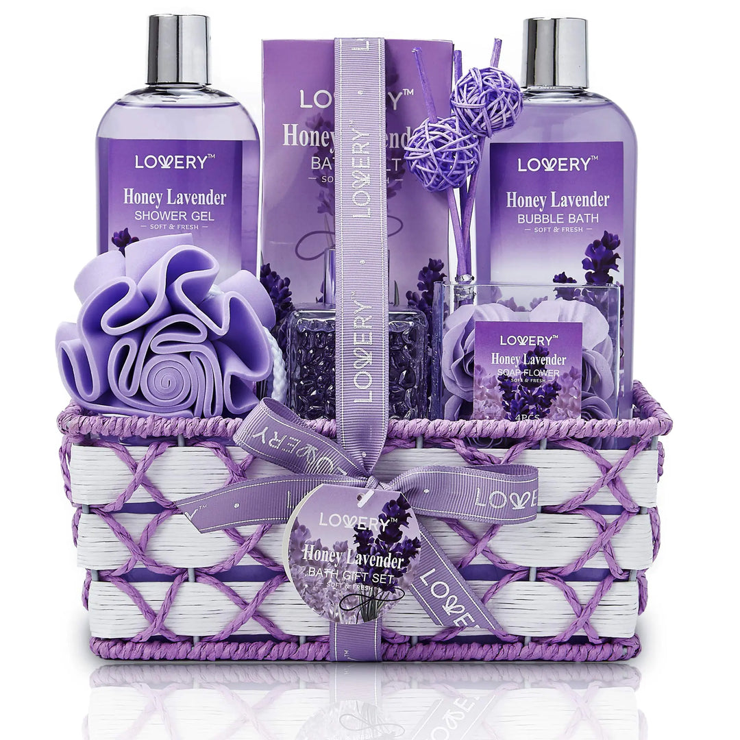 Valentines Day gifts for her essential oil bath gift basket
