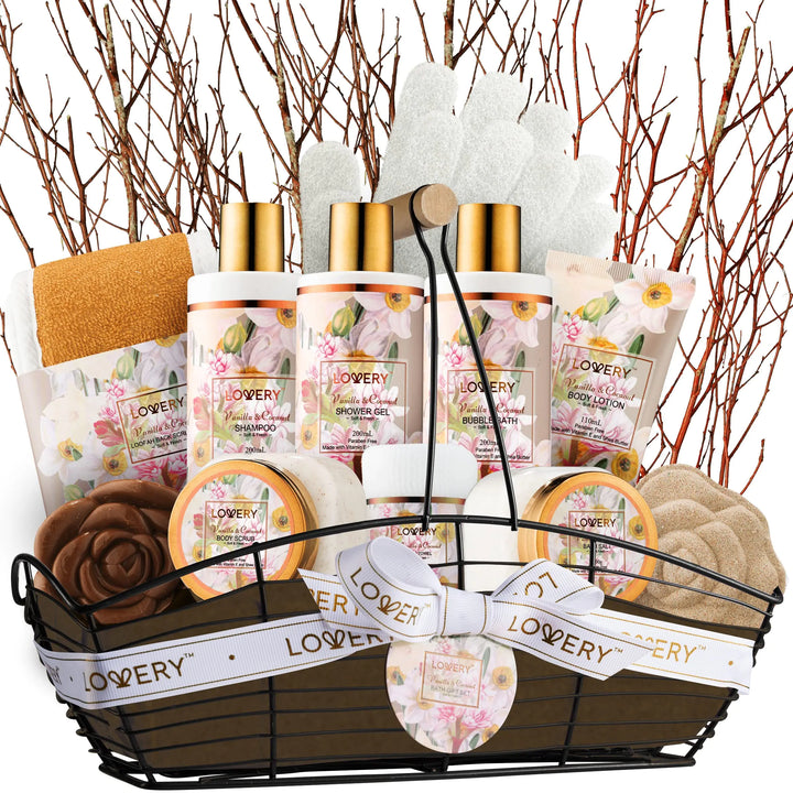 Spa gift set for women with bath bombs and body lotion