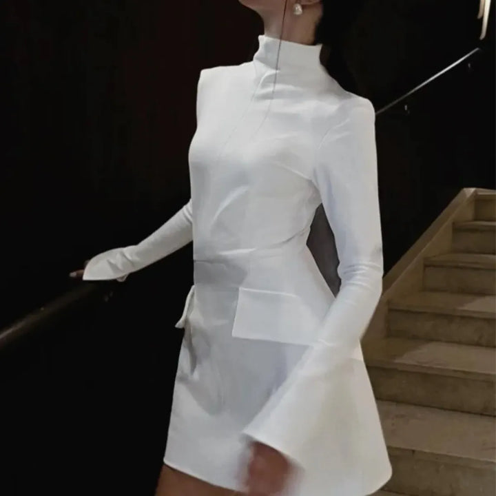 Elegant Slim-Fit Long-Sleeved Dress