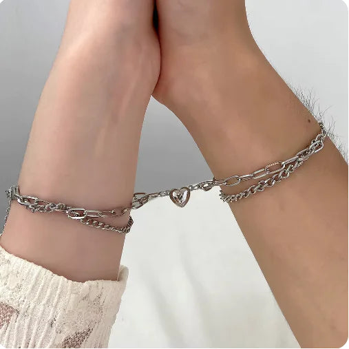 Magnetic Love Link Couple Bracelets