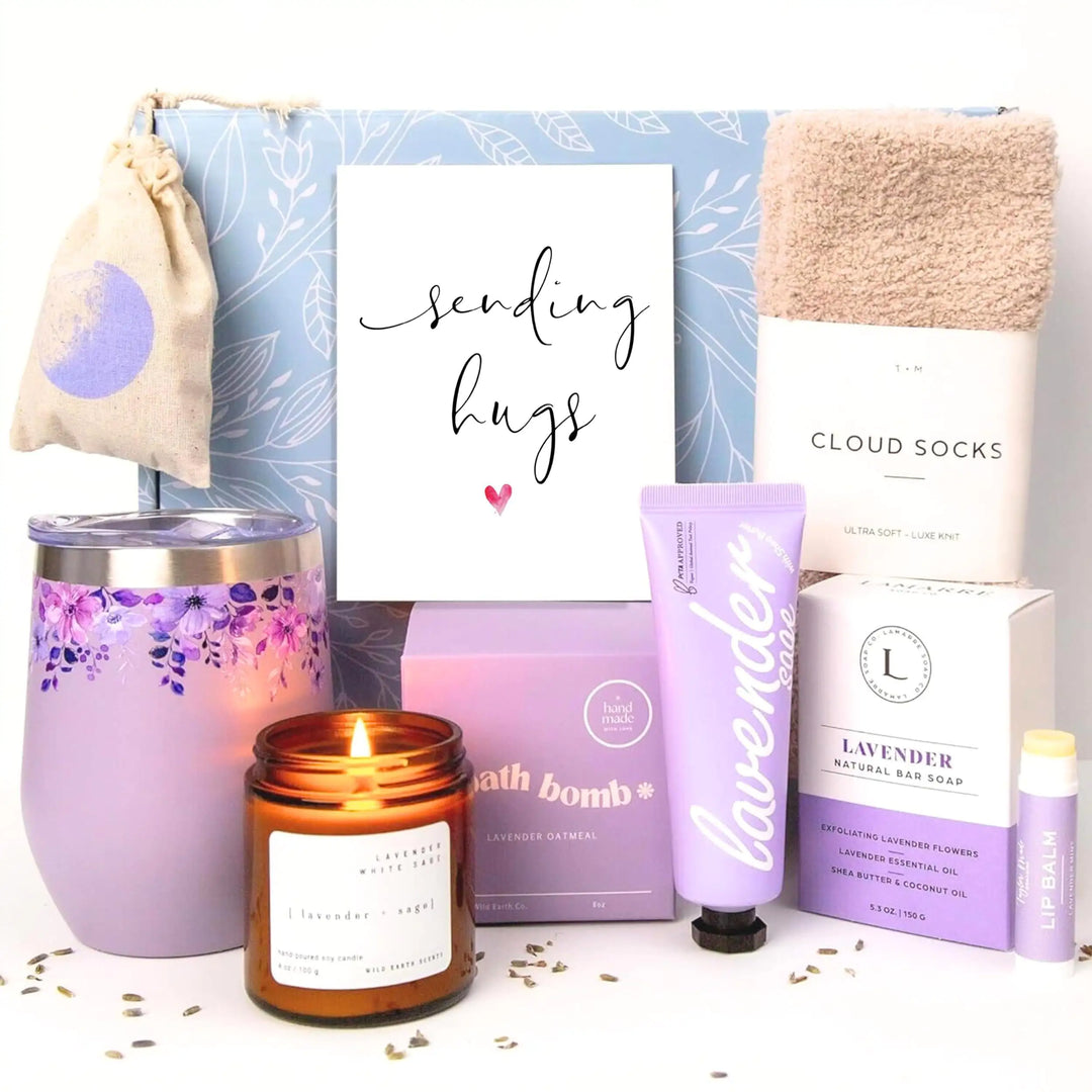Unboxme Lavender Spa Gift Set Relaxation Gifts For Women Get Well Soon Gift
