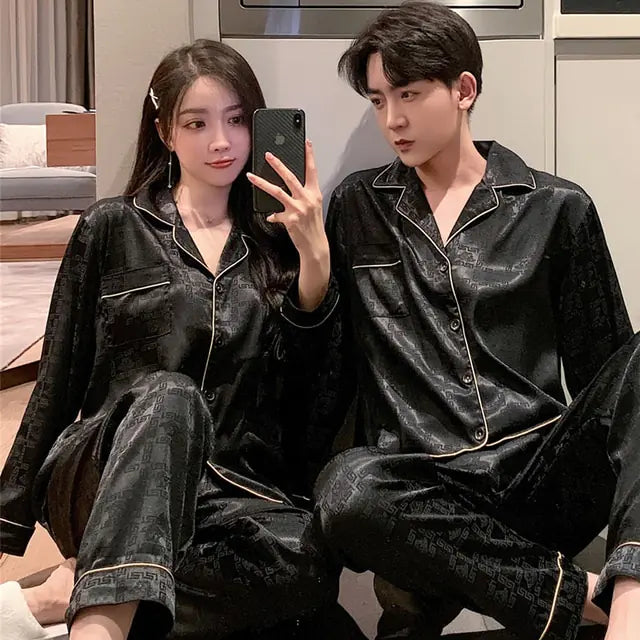Couples Luxe Silk Pajamas