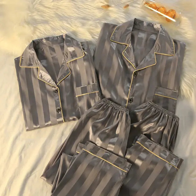 Couples Luxe Silk Pajamas