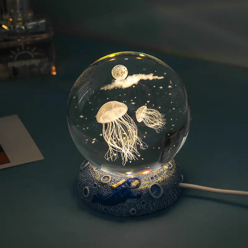 Ocean Series Crystal Ball Night Lights - Creative Gifts