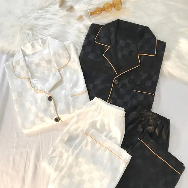 Couples Luxe Silk Pajamas
