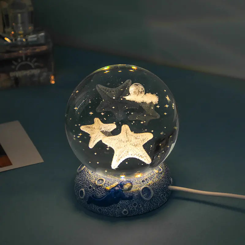 Ocean Series Crystal Ball Night Lights - Creative Gifts
